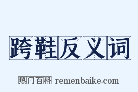 跨鞋反义词是什么意思的图片